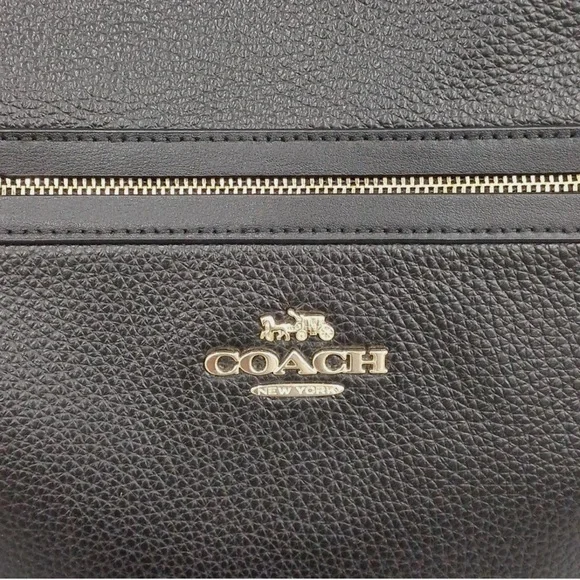 Coach Black Crossbody Bag with Gold Accents - Picture 3 of 8